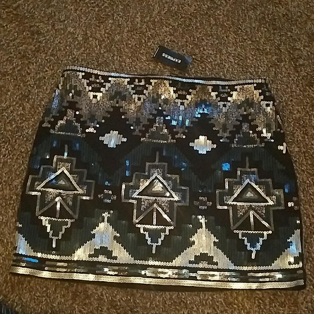 New with tags express sequin skirt